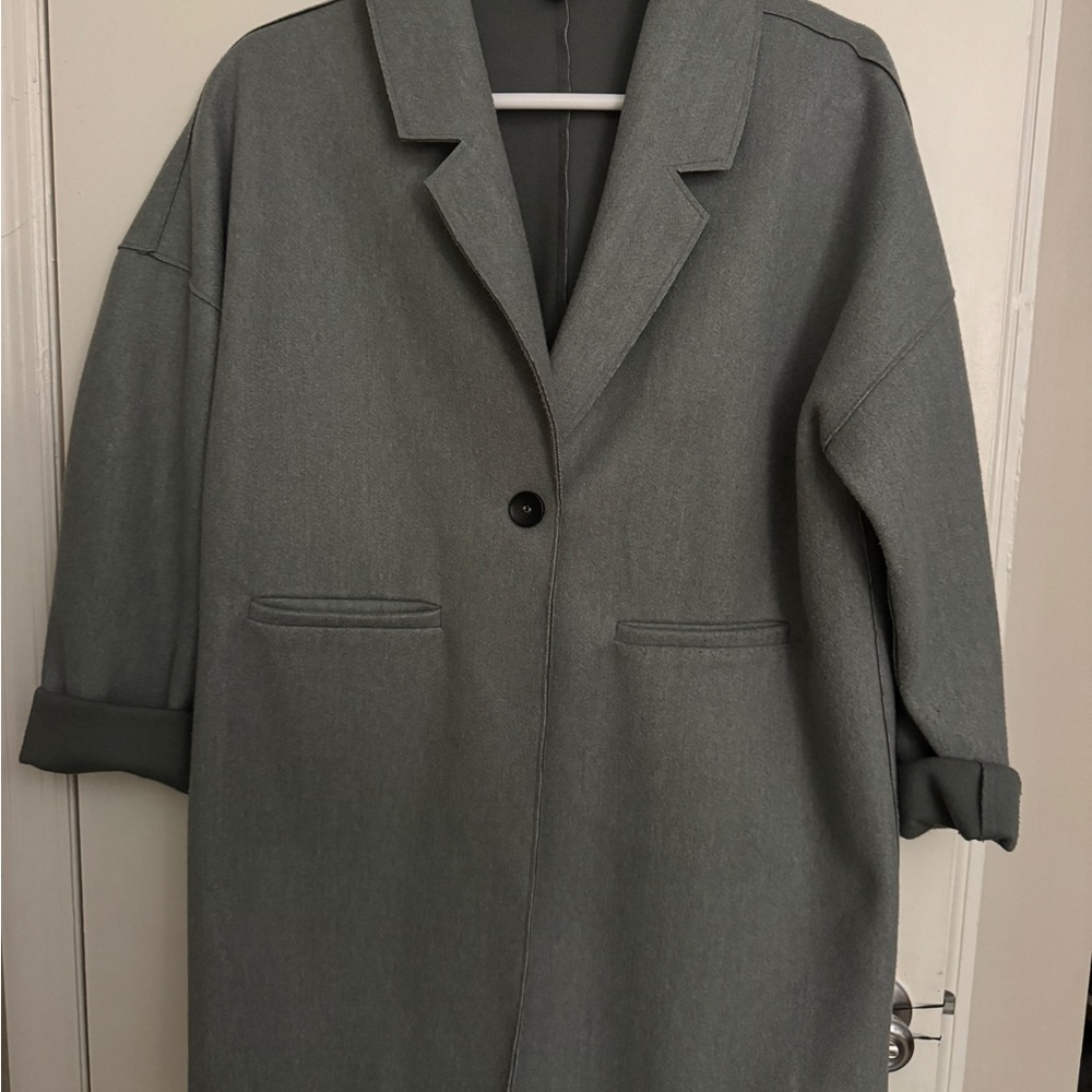 Lulu's Classic Gray Wool Pea Coat